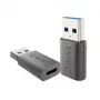 WINX LINK Simple USB to Type-C adapteri kahekomplekt (USB-A isane USB-C emane, 5Gbps, 15W, Space Grey, 2 tk)