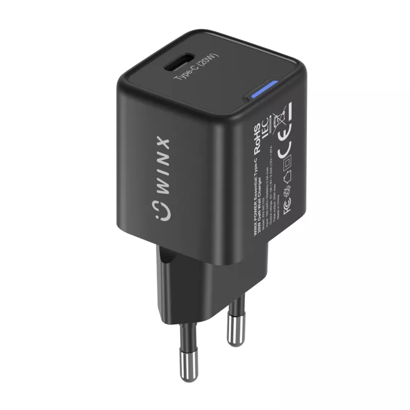 WINX POWER Essential Type-C 20W GaN seinadapter - Valge
