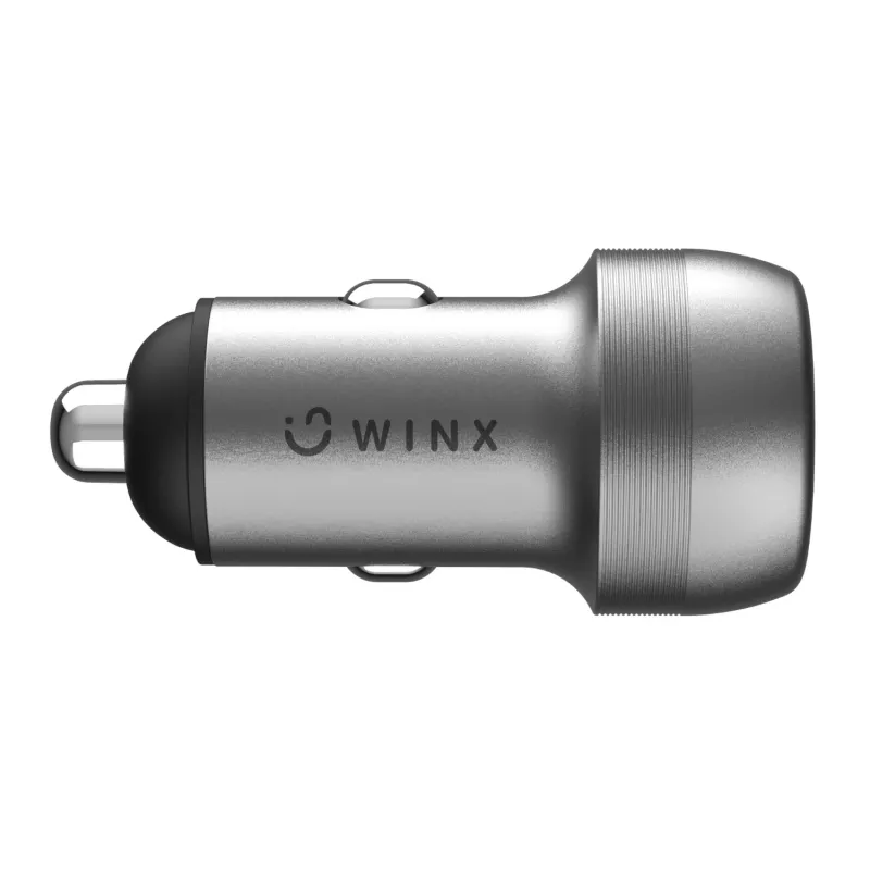WINX POWER Fast 89W auto laadija - USB-C PD 67W + USB-A QC 18W, must