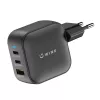 WINX POWER Max 65W GaN seinilaadija - 2x USB-C PD, 1x USB-A QC, must
