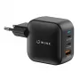 WINX POWER Max 65W GaN seinilaadija - 2x USB-C PD, 1x USB-A QC, must