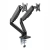 WINX RISE Pro Dual Full Motion Monitor Arm - Gaasvedru lauahoidik 2 ekraanile 17 inch-32 inch, VESA 75/100, 18kg kokku, klambriga ja avaga, must