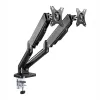 WINX RISE Pro Dual Full Motion Monitor Arm - Gaasvedru lauahoidik 2 ekraanile 17 inch-32 inch, VESA 75/100, 18kg kokku, klambriga ja avaga, must