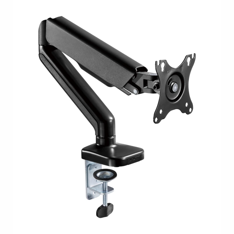 WINX RISE Pro täisliikumisega monitori käsi - üksik 17-32 inch gaasivedruga lauakinnitus, VESA 75/100, C-klamber ja ava, must