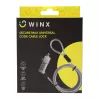 WINX Secure Max universaalne koodkaabellukk - 4-kohaline ümberseatav kombinatsioon, punutud teras, 1,8 m, must/hõbe