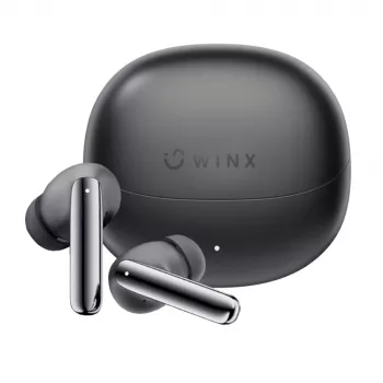WINX VIBE More Adaptive ANC kõrvaklapid, juhtmevabad Bluetooth 5.3 kõrvaklapid, Dual-Mic ENC, mängurežiim, IPX4, USB-C laadimiskarp, 30H kogu mänguaeg, must
