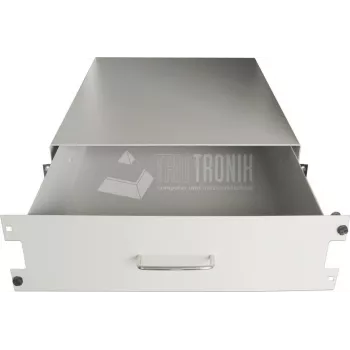Wirewin DRAWER 500 2U 19-tolline rack-sahtel, lukustatav, teras, must