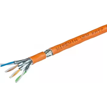 Wirewin VKW SFTP K7 LSOH3 1000SXB Cat.7 S/FTP hulgikaabel, 1000 m, oranž, LSOH3 ümbris, täisvasest sooned, 23 AWG, 600 MHz, 10 Gbps