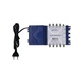 WISI DXS0508 FLEXSWITCH Multiswitch 5 sisendit 8 väljundit aktiivne koos toiteallikaga
