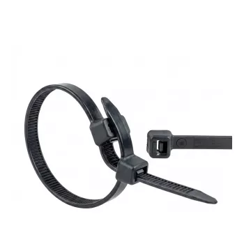WKK Kaabliside 370 mm 7.60 mm Must UV-stabiliseeritud 100 tk