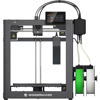 WonderMaker ZR 3D-printer Wi-Fi-ga, 300 x 300 x 300 mm ehitusalune, 4-värviline printimine, metallraam, hall