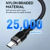 Wozinsky 1 m USB-C to USB-C kaabel 60W PD kiirlaadimine ja andmesünkroonimine must