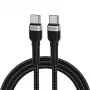 Wozinsky 1 m USB-C to USB-C kaabel 60W PD kiirlaadimine ja andmesünkroonimine must