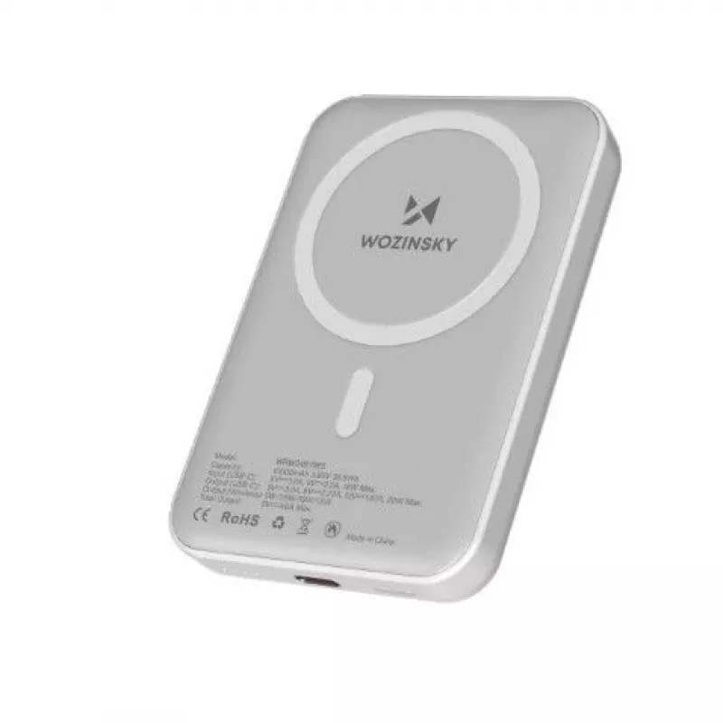 Wozinsky 10 000 mAh magnetiline toitepank valge