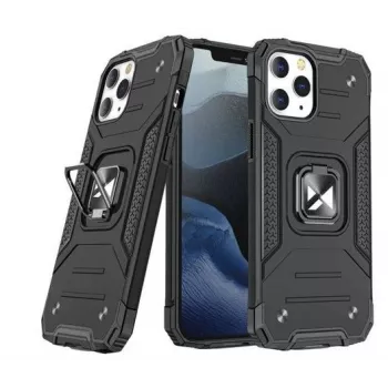 Wozinsky Apple iPhone 12 Pro Max Ring Armor ümbris alusega - vastupidav kaitsekate, must
