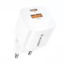 Wozinsky CMWCW 20W USB-C / USB-A seinadapter - valge