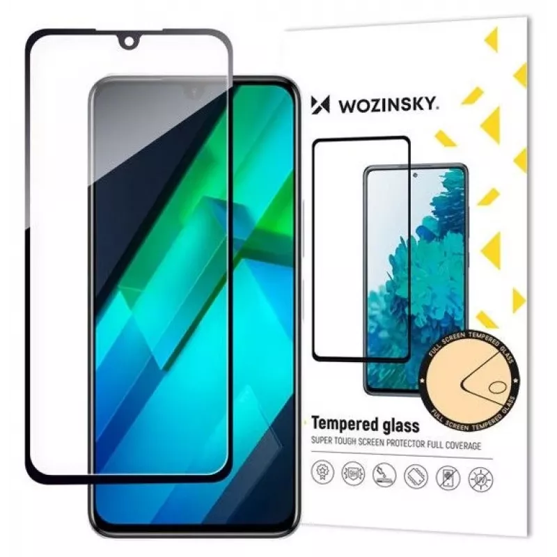 Wozinsky Infinix Note 12 G96 Full Screen Protector Full Glue Tempered Glass Black