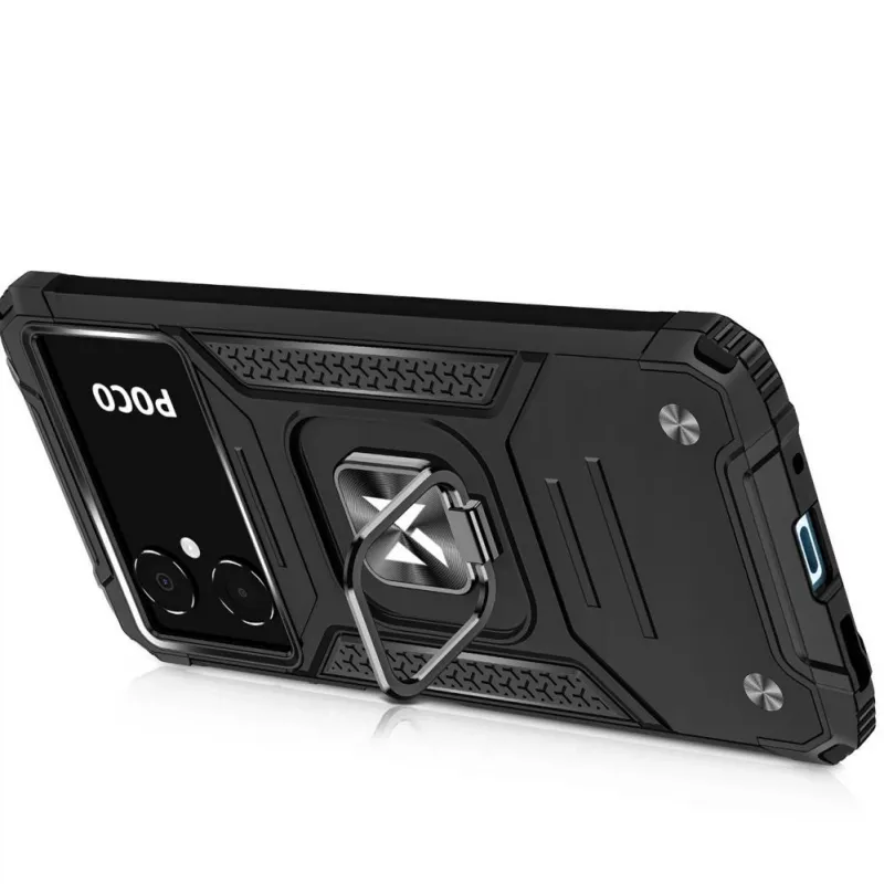 Wozinsky Ring Armor Case for Google Pixel 7 Pro - Armored Cover with Magnetic Holder Ring - Black