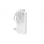 Wozinsky W11-W 10000mAh 10W Power Bank sisseehitatud kaablite ja taskulambiga, valge