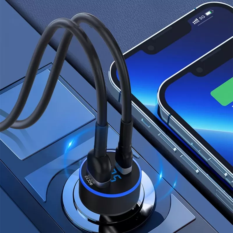 Wozinsky WDCCAC USB-C USB-A 36W autolaadija - must