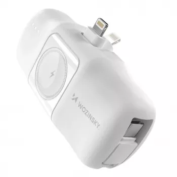 Wozinsky White Lightning (male) - 1m USB-A to Lightning kaabel, valge