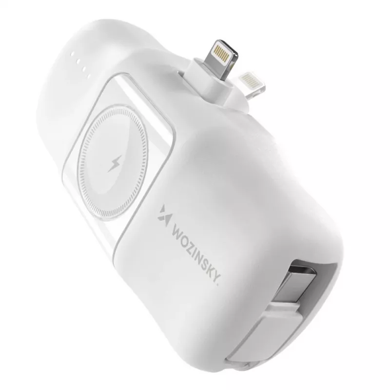 Wozinsky White Lightning (male) - 1m USB-A to Lightning kaabel, valge