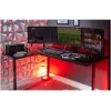 X Rocker 2022068 L-kujuline nurgamängulaud RGB LED-valgustuse ja süsinikkiudefektiga, must