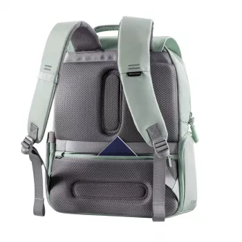 XD Design Soft Daypack Mint 15L taaskasutatud PET-ist seljakott sülearvutile, turvalukuga, USB-pordi ja RFID-kaitsega