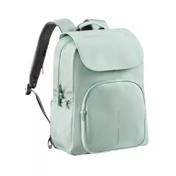 XD Design Soft Daypack Mint 15L taaskasutatud PET-ist seljakott sülearvutile, turvalukuga, USB-pordi ja RFID-kaitsega