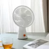 Xiaomi laetav mini ventilaator BHR6089GL 2000mAh USB kaasaskantav käteventilaator eemaldatava alusega, 4 kiirust, harjadeta mootor, valge
