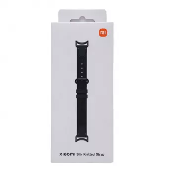 Xiaomi Smart Band 10 kootud siidist rihm - eebenmust
