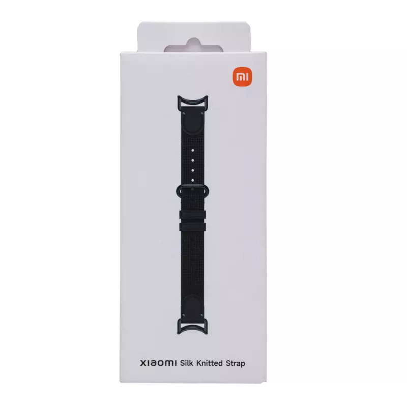 Xiaomi Smart Band 10 kootud siidist rihm - eebenmust