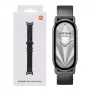 Xiaomi Smart Band 10 kootud siidist rihm - eebenmust