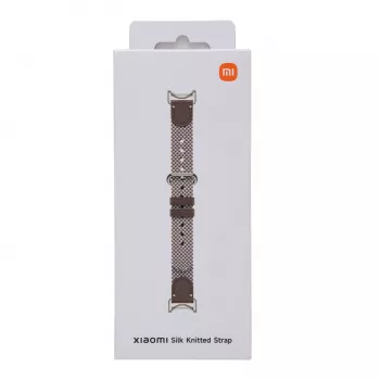 Xiaomi Smart Band 10 kootud siidist rihm - sulgpruun