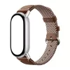 Xiaomi Smart Band 10 kootud siidist rihm - sulgpruun