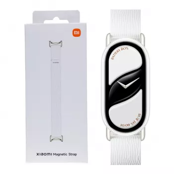 Xiaomi Smart Band 10 Magnetiline Kona nahast rihm - Glacier White