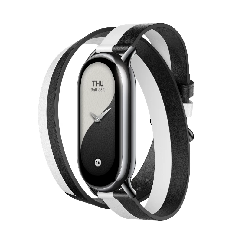 Xiaomi Smart Band 8 topeltkeerdudega rihm - must ja valge