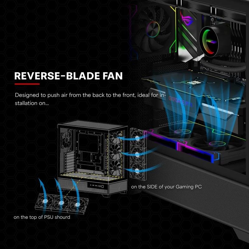 XILENCE XPF360R.ARGB 120mm PWM korpusiventilaator adresseeritava RGB-valgustusega, must
