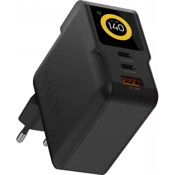Xtorm NextGen GaN3 Ultra 140W seinatavaline laadija - PD 3.1, 2x USB-C, 1x USB-A, must XECNG1401