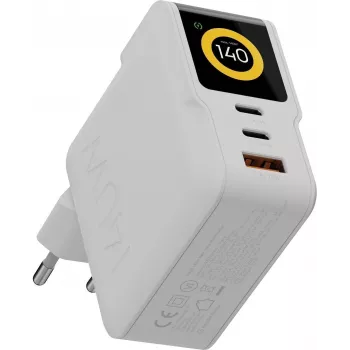 Xtorm NextGen GaN3 Ultra seinatavalaadija 140W PD 2x USB-C 1x USB-A valge XECNG1400