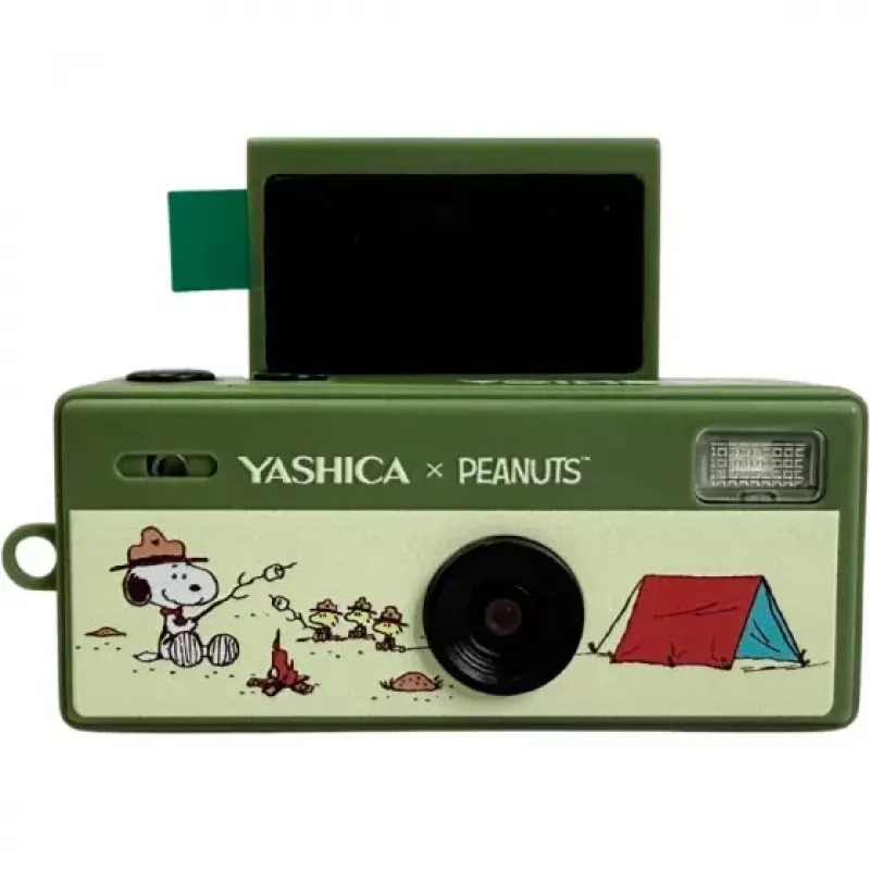 Yashica Funtastic Snoopy roheline võtmehoidjakaamera – 2MP CMOS, 12MP interpoleeritud eraldusvõime, HD-video, USB-C