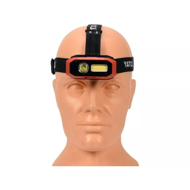 Yato YT-08594 COB LED töötuli magnetilise aluse ja pööratava konksuga, 200 lm, 3x AA, must/punane