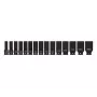 YATO YT-1055 1/2-tolline löögipesade komplekt, 15-osaline meetermõõdustik, 10-32 mm, CrMo teras, must fosfaat, DIN 3121