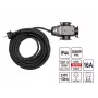 Yato YT-81162 Pikendusjuhe 20 m 3 AC-pistikupesa Sise-/väliskasutuseks Must