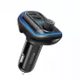 YESIDO Y44 MP3-mängija Bluetooth-autolaadija QC3.0, LED-ekraan, käed-vabad kõned, must