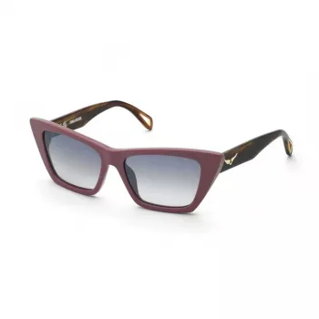 ZADIG & VOLTAIRE PÄIKESEPRIILID SZV419-55816X Naiste atsetaatraamiga hallid peegelklaasid 55/16/140 mm