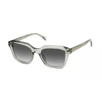 ZADIG & VOLTAIRE SZV364-5009RM Unisex Ristkülikukujulised Päikeseprillid - Must Atsetaatraam, Hall Gradient Lääts - 50/17/140 mm