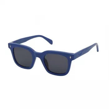ZADIG & VOLTAIRE SZV401-480D82 Unisex Ristkülikukujulised Päikeseprillid - Must Atsetaatraam, Hall Polükarbonaat Lääts, 48/17/140 mm