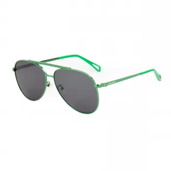 ZADIG & VOLTAIRE SZV415-600G09 Naiste ristkülikukujulised päikeseprillid - must atsetaatraam, hall polükarbonaat lääts, UV400 kaitse
