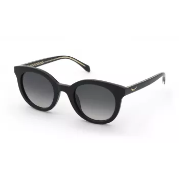 Zadig & Voltaire naiste päikeseprillid SZV456-500700 ristkülikukujuline must raam hallid läätsed 50mm